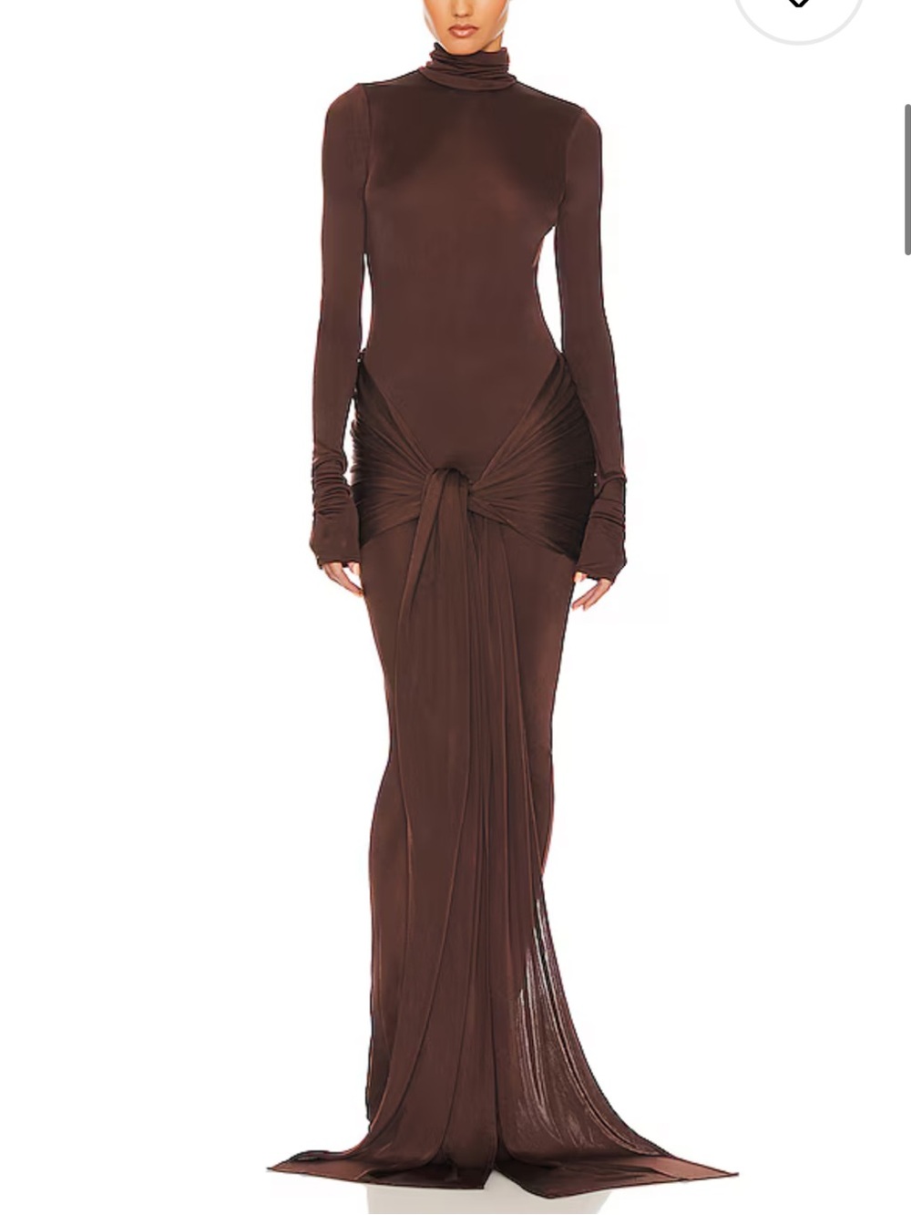 Helsa Slinky Jersey Sarong Maxi Dress Women’s Sz XS